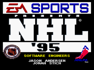 NHL 95 title screen for Super Nintendo
